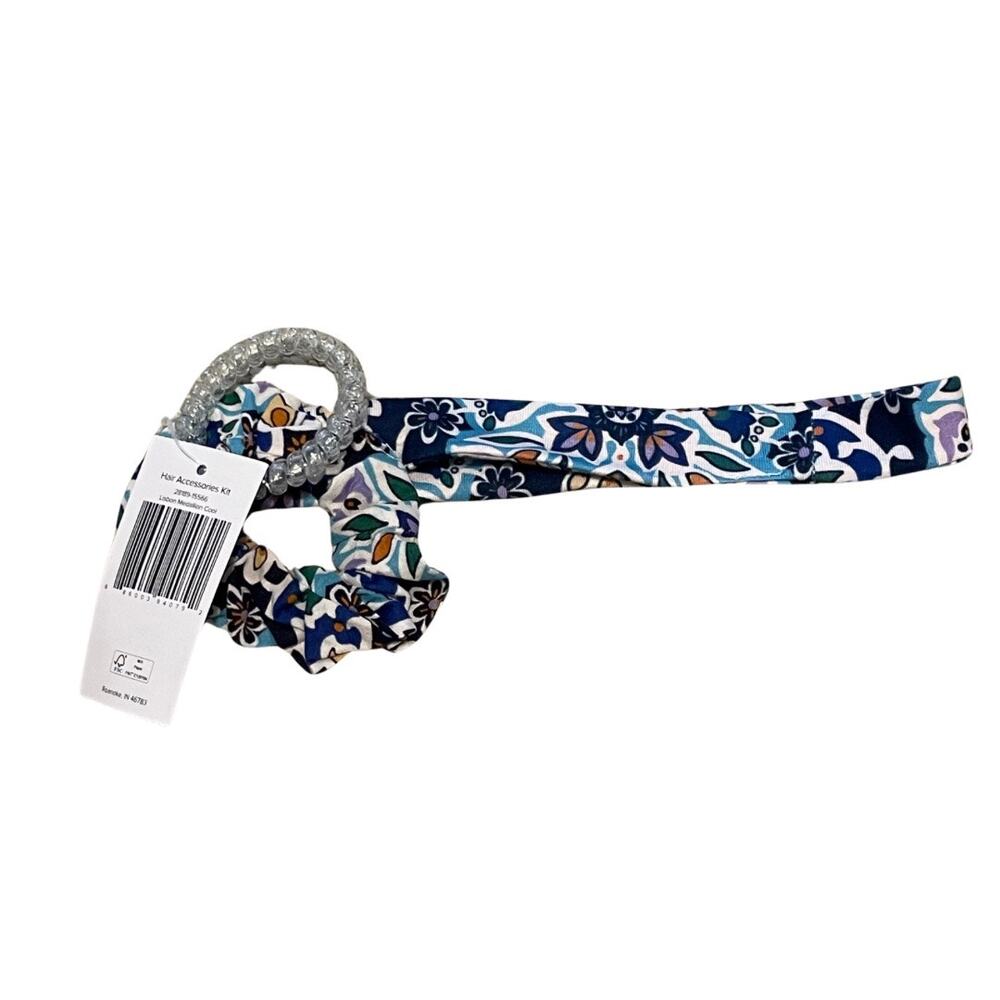Vera Bradley Women's 3 pc. Hair Accessories Set Lisbon Medallion Cool Multi NEW